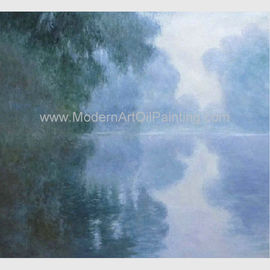 Những bức tranh sơn dầu màu xanh lá cây của Claude Monet Tái hiện Buổi sáng mù sương trên sông Seine