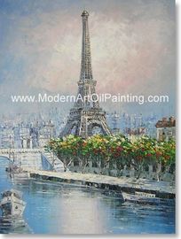 Vẽ tay Paris Tranh sơn dầu Tháp Eiffel Dung môi ECO